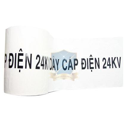 Băng báo hiệu cáp điện lực khổ 40 trắng