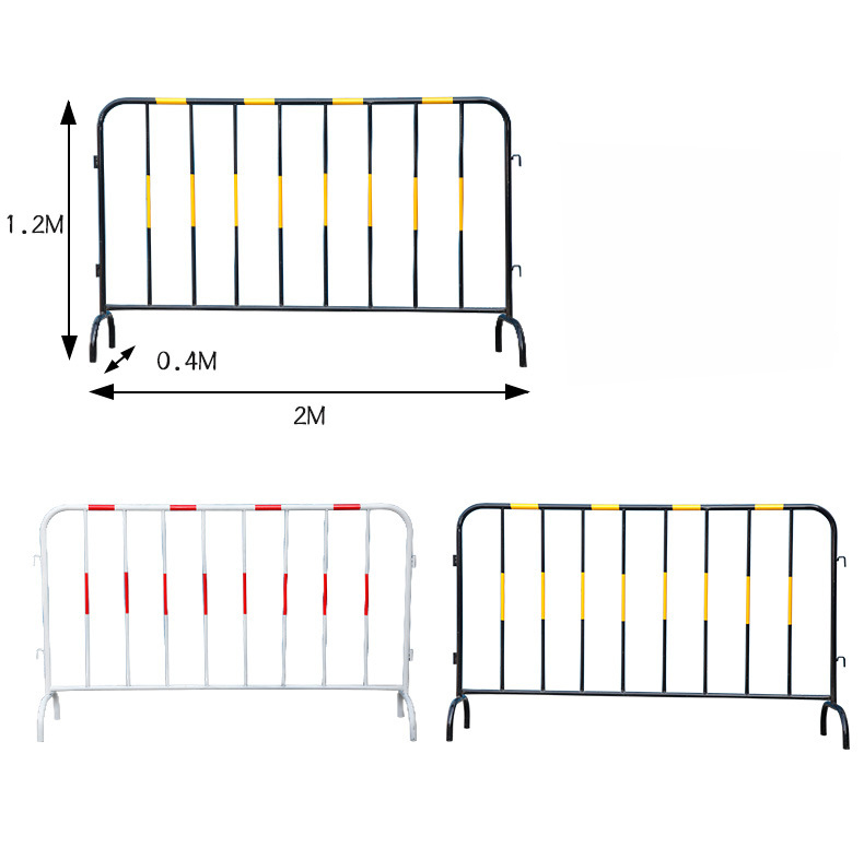 Hàng rào di động thép không gỉ 1mx1m5 màu vàng đen - Ảnh 2
