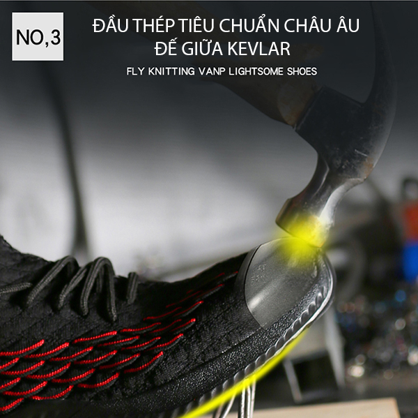 Giày bảo hộ lao động thời trang TG18 Đỏ - Ảnh 5