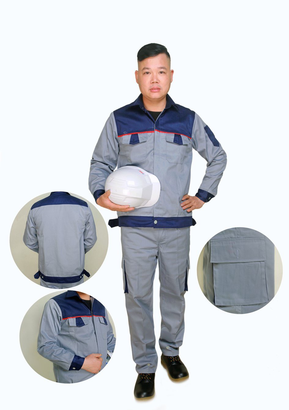 Quần áo vải kaki liên doanh xuất màu chì phối màu đa dạng đẹp