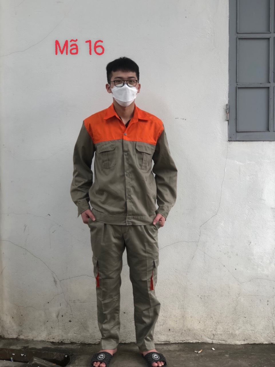 Quần áo lao động M16 vải kaki liên doanh nhập