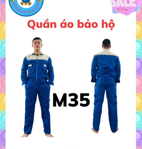 Quần áo bảo hộ lao động vải kaki liên doanh phối màu