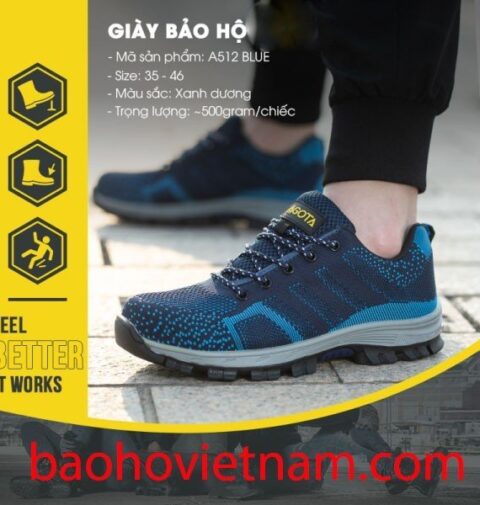 Giày bảo hộ kiểu dáng thể thao Agota A512 Blue