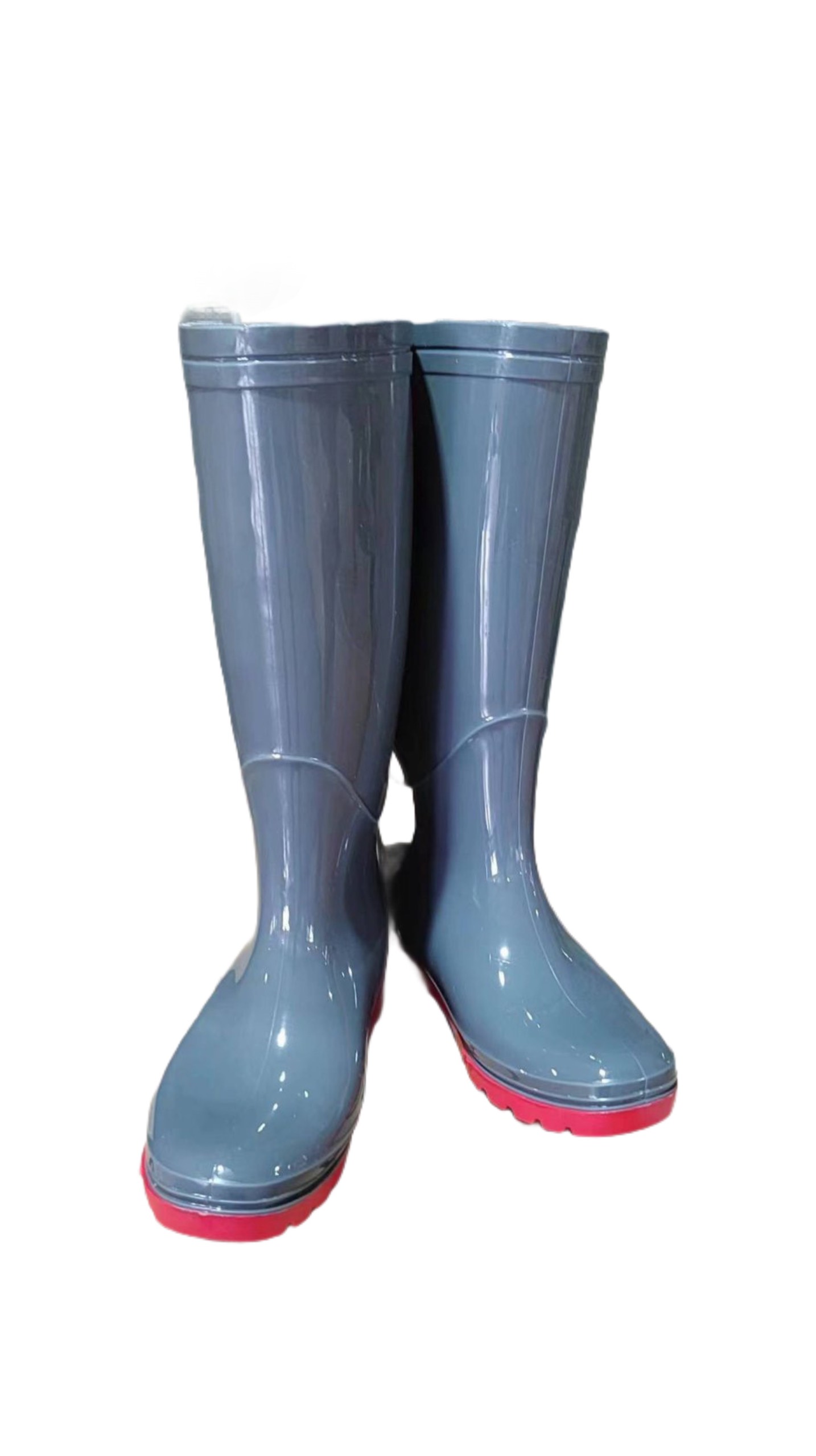 Ủng nhựa cao su pvc màu ghi xám đế đỏ phù hợp với mọi môi trường lao động - Ảnh 6
