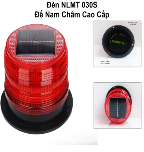 Đèn Chớp Flash Nhấp Nháy Cảnh Báo Nguy Hiểm , Năng Lượng Mặt Trời , Có đế nam châm