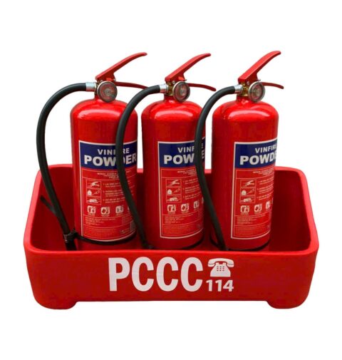 Kệ nhựa đựng 3 bình cứu hỏa , hàng đẹp chất lượng cao, không bay màu , an toàn , chịu va lực tốt