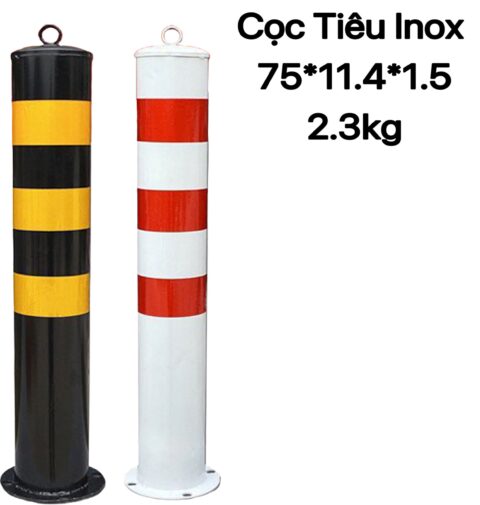 Cọc tiêu thép Nhật Quang 75*11.4*1.5 có phản quang cảnh báo giao thông, chất lượng cao, an toàn, tiện lợi