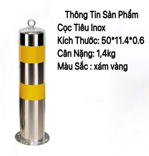 Cọc inox Nhật Quang kích thước 50*11.4*1.5 chắc chắn, an toàn, tiện lợi dễ lắp đặt