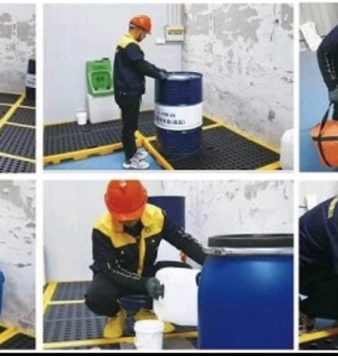 Pallet chống tràn hoá chất, dầu đáp ứng được tiêu chuẩn an toàn về lưu trữ hoá chất và cháy nổ.