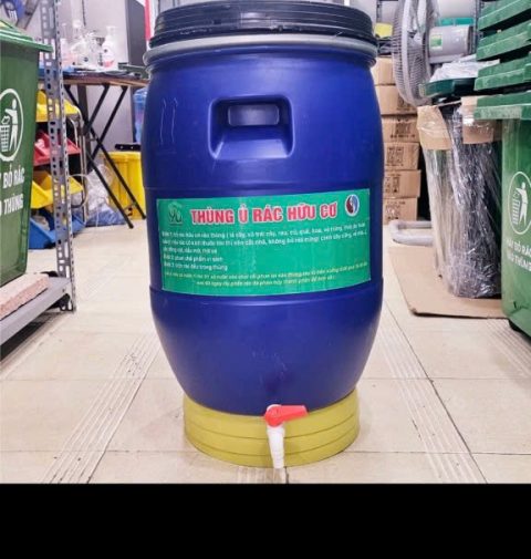 Thùng rác để ủ phân hữu cơ 120 lít (rau cỏ, vỏ hoa quả, thức ăn thừa,…) để tạo thành phân bón hữu cơ bón giúp giảm thiểu ô nhiễm môi trường giảm tổn thương hại đến sứ khỏe mọi người