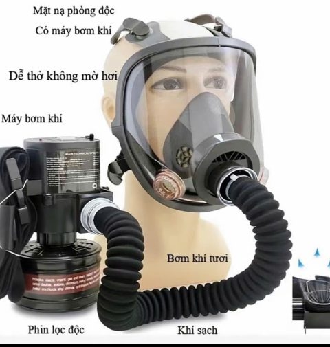 Bộ mặt nạ phòng độc có máy lọc khí