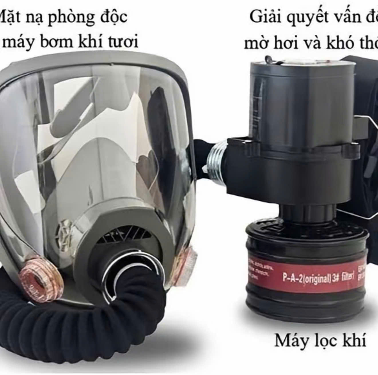 Bộ mặt nạ phòng độc có máy lọc khí - Ảnh 2