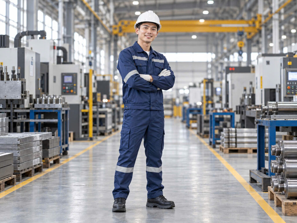 Quần áo bảo hộ lao động kaki cho công nhân